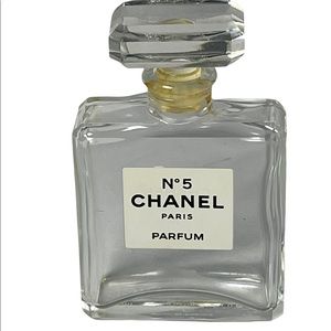 - Vintage Crystal glass Chanel perfume bottle 1oz
